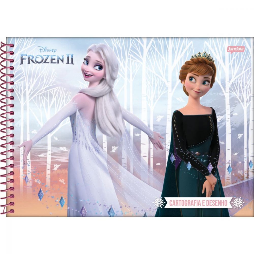 CADERNO ESPIRAL CART 80 FLS FROZEN