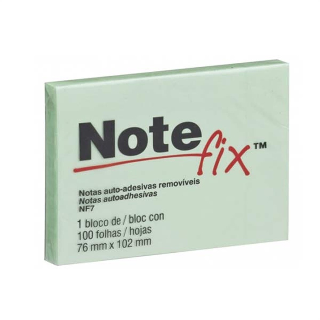 BLOCO NOTE FIX 76MMX102MM VERDE