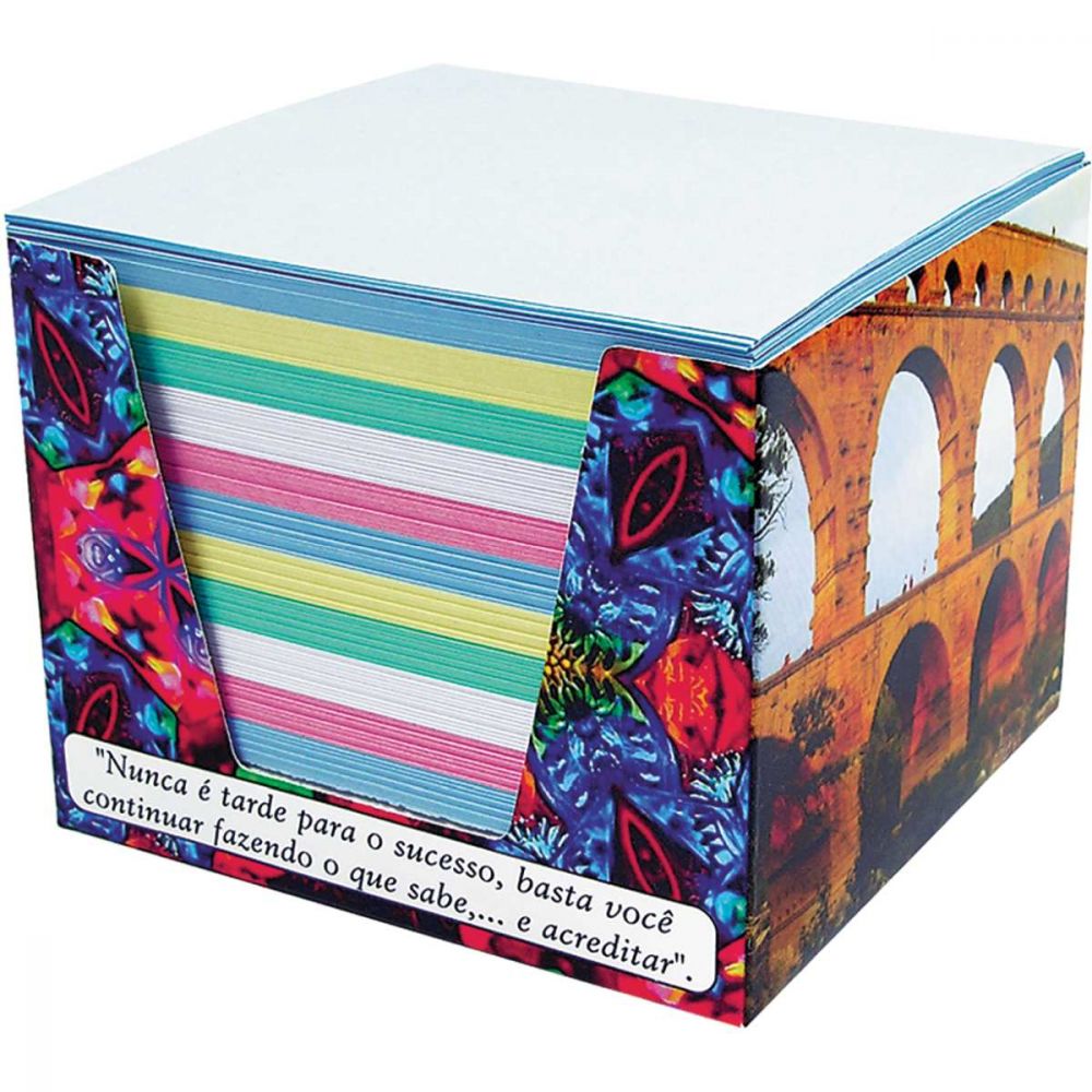 BLOCO DE ANOTAÇÕES LEMBRETE COLORIDO 700F 