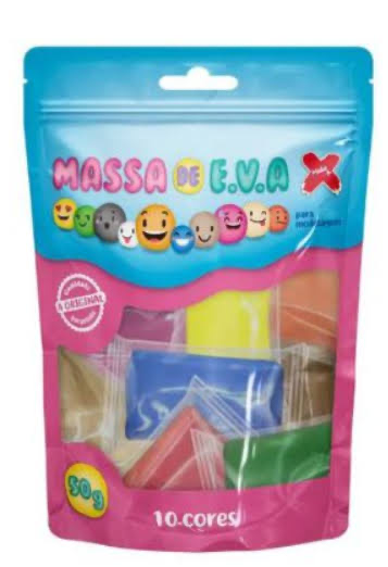 MASSA DE EVA 10 CORES 50G