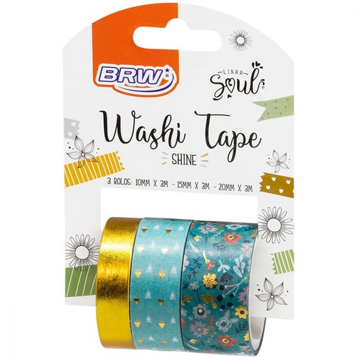 WASHI TAPE SHINE AZUL BRW